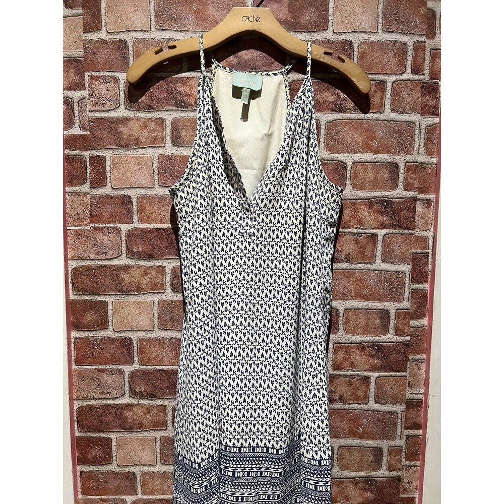 Skies Are Blue V-Neck Casual Blouson Pullover Dress Womens Size‎ S Knee Length